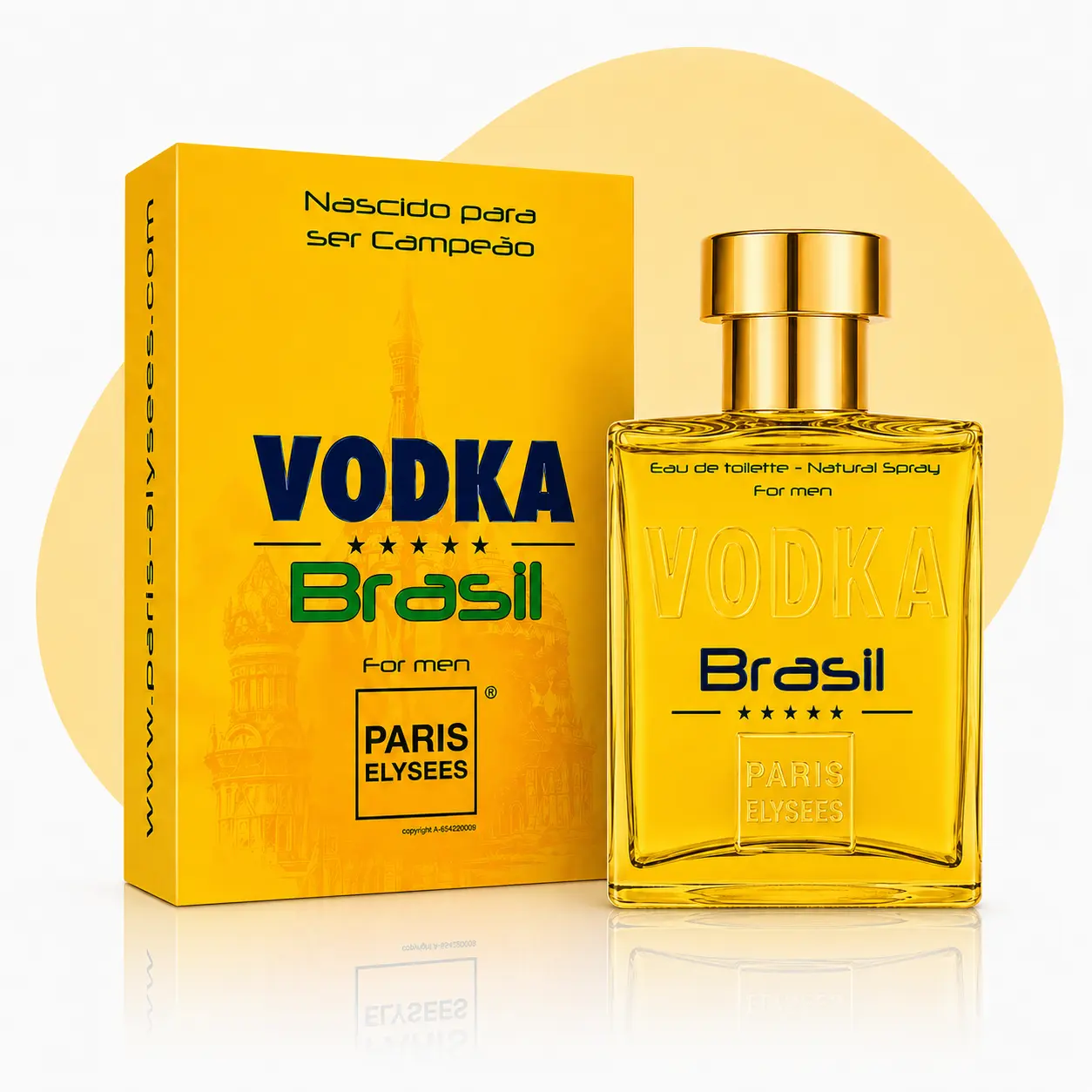 Perfume Vodka Brasil Amarelo Paris Elysees 100ML (Invictus)